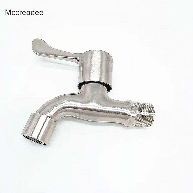 Mccreadee Water Faucet ABS Washing Machine Sink Basin Cold Water Tap with Single Spout Tail Handle